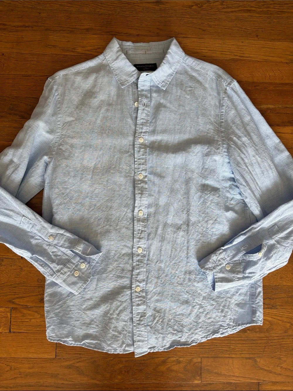 Banana Republic Light Blue Linen Shirt